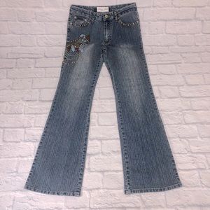 Daniel Jeans Milano Moda Collection Vintage Wide leg Embroidered Size 9